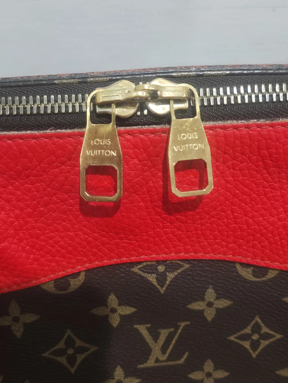 Louis Vuitton Estrela Monogram Canvas Shoulder Tote with Red Trim